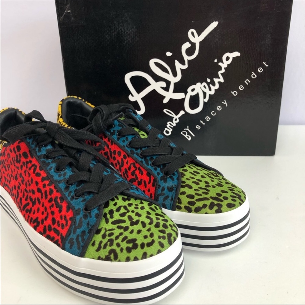 Alice & Olivia Falyn Platform Animal Print Sneaker